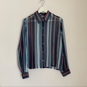 Vintage Sheer Striped Top